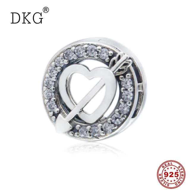 

Authentic 100% 925 Reflective Pure Cupid Crystal Love Hollow Charm Beads Fit for The Women Bracelet DIY Jewelry Wholesale