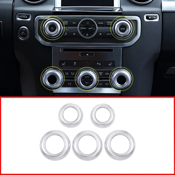 

Car Chrome Center Control Air Conditioning Volume Knob Trim Cover for Land Rover Discovery 4 Freelander 2 Range Rover Sport L320