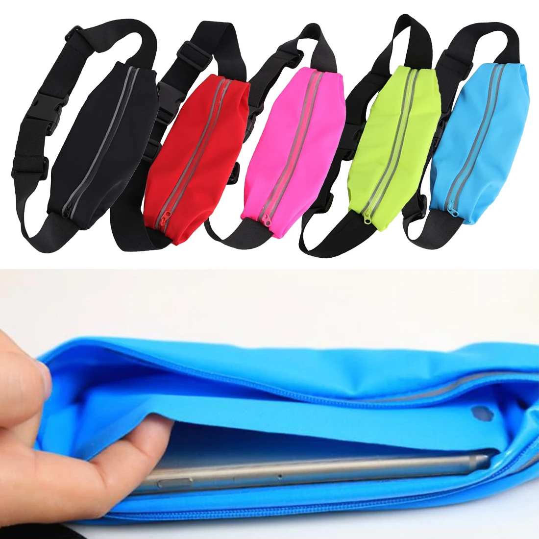 Etmakit Newest Universal Sport Accessories Gym Waterproof Waist Bag Belt Pouch Mobile Phone Case