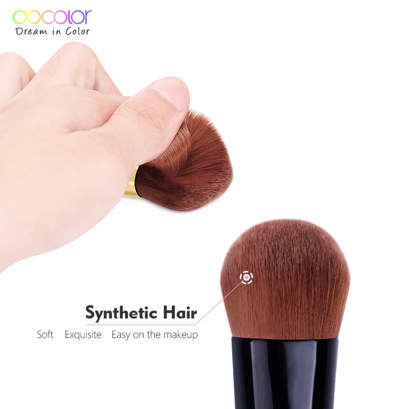  Docolor Kabuki Brush Soft Curved Bristles foundation Power Brush Make up Brushes For Beauty Essenti