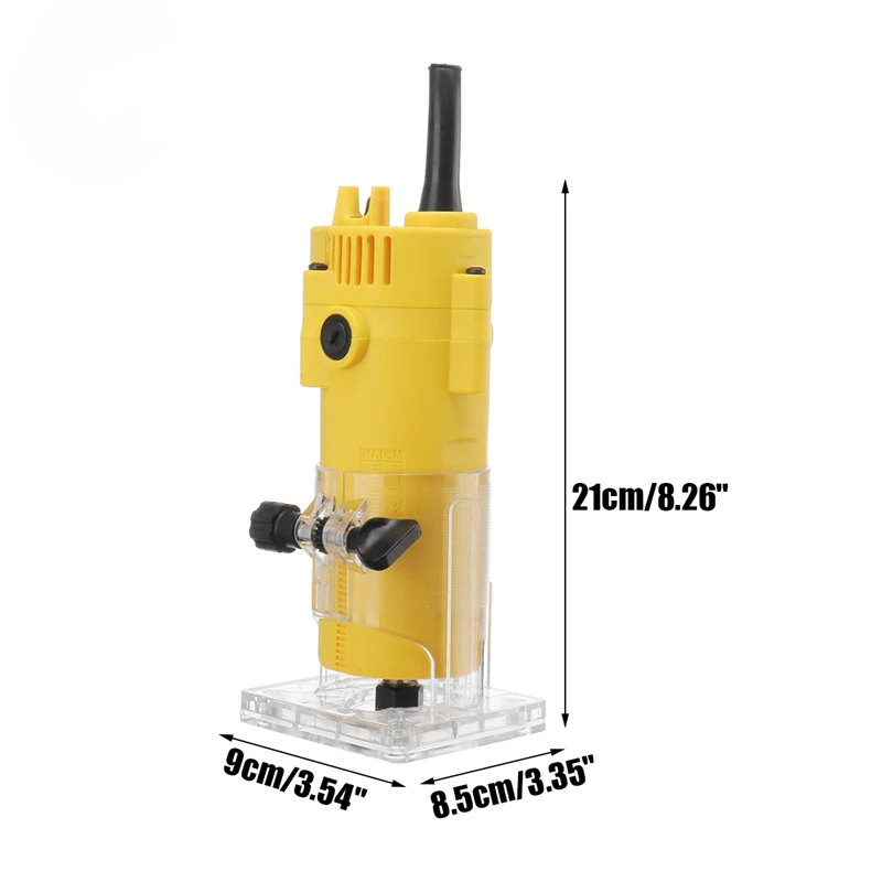 

1300W 6.35Mm 30000Rpm Electric Trimmer Wood Laminate Router 220V Woodworking Trimming Power Tools Carving Milling Machine,Eu P