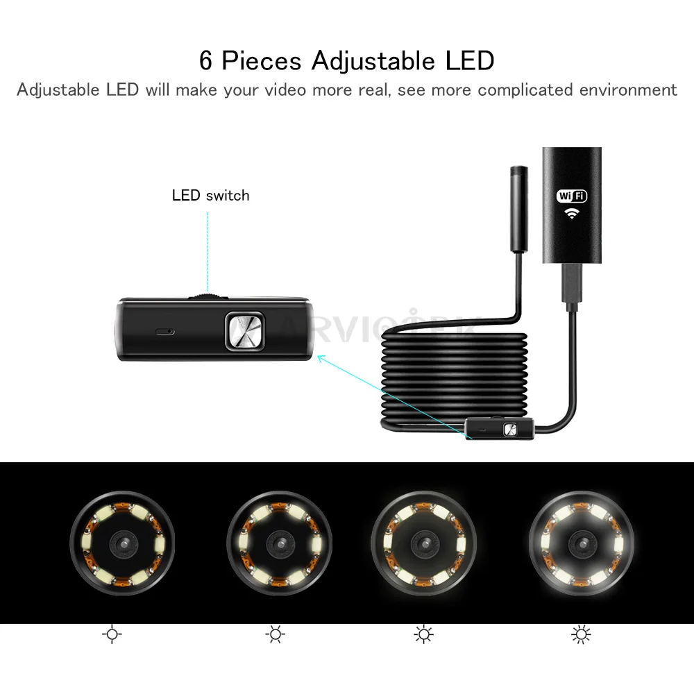 8 мм Wifi эндоскоп 1 м 2 м 3,5 м 5 м 10 м Водонепроницаемая камера бороскоп мягкий Wifi эндоскоп камера бороскоп камера для Android IOS
