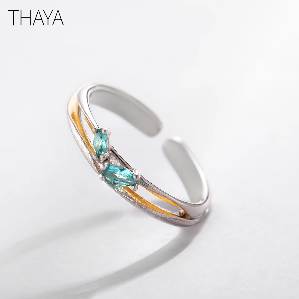 Thaya, оригинальные женские кольца, S925 серебро, простые, настраиваемые, на палец, циркониевое кольцо, романтичное для женщин