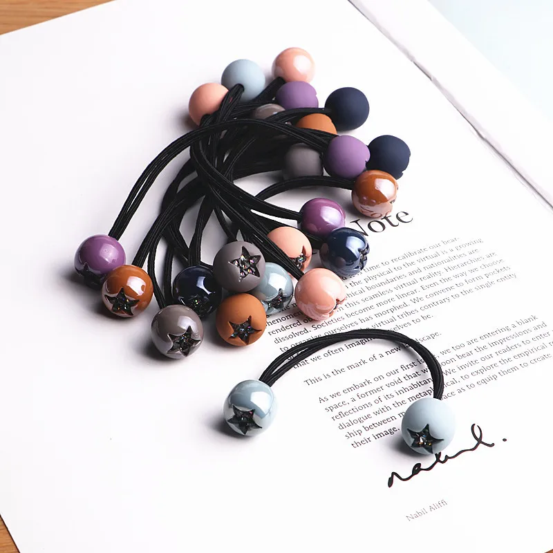 

Cute Candy Ball Hair Ring Women Girls Elastic Hair Rubber Bands Accessories For Children Tie Hair Rope Scrunchie