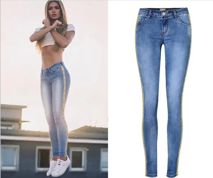 

Jeans for Women mom Jeans High Waist Jeans Woman High Elastic plus size Stretch Jeans female washed denim skinny pencil pants