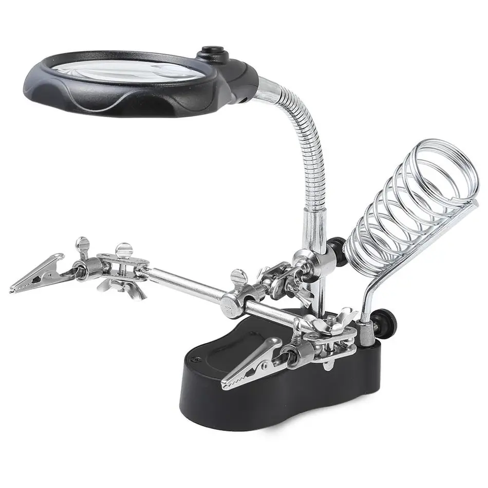 

Magnifier LED3.5X 12X Desk-top Magnifier Repair Tools Magnifier Loupe Magnifying Tool Alligator Clip Soldering Solder Iron Stand