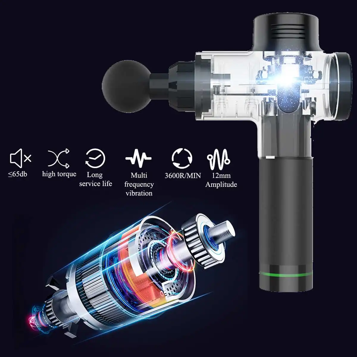 Tela Sensível ao Toque de Led Corpo Massagem Muscular Arma Armas Terapia de Vibração Elétrica Máquina de Massagem Profunda do Tecido Esporte Relaxar Massageador 3 esporte massagem máquina relaxar massageador