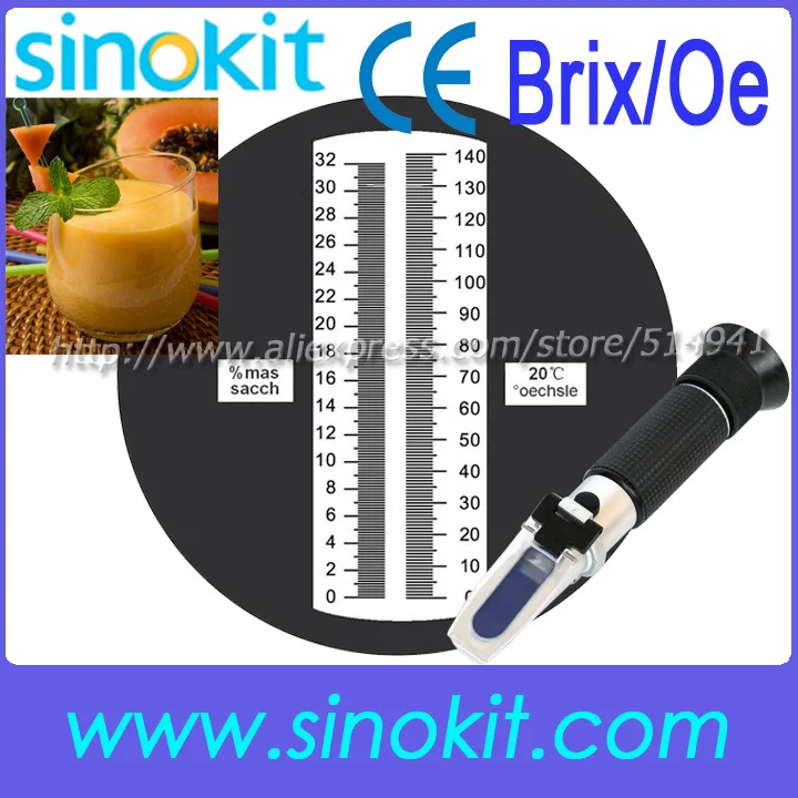 

Professional have CE Certification Brix / Wine /Oe Refractometer RHB-32DATC