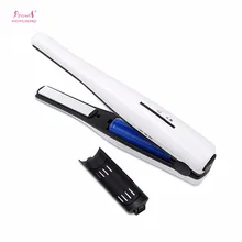 Cordless Power USB Rechargeable Li-ion Battery Hair Straightener Irons, Ceramic Iron Hair Curling and Straight Styling Hair Iron