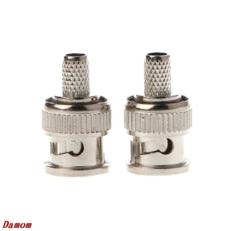 

10 Sets 3 Piece Professional BNC Male RG59 Plug Crimp Connectors Coaxial Cables Damom