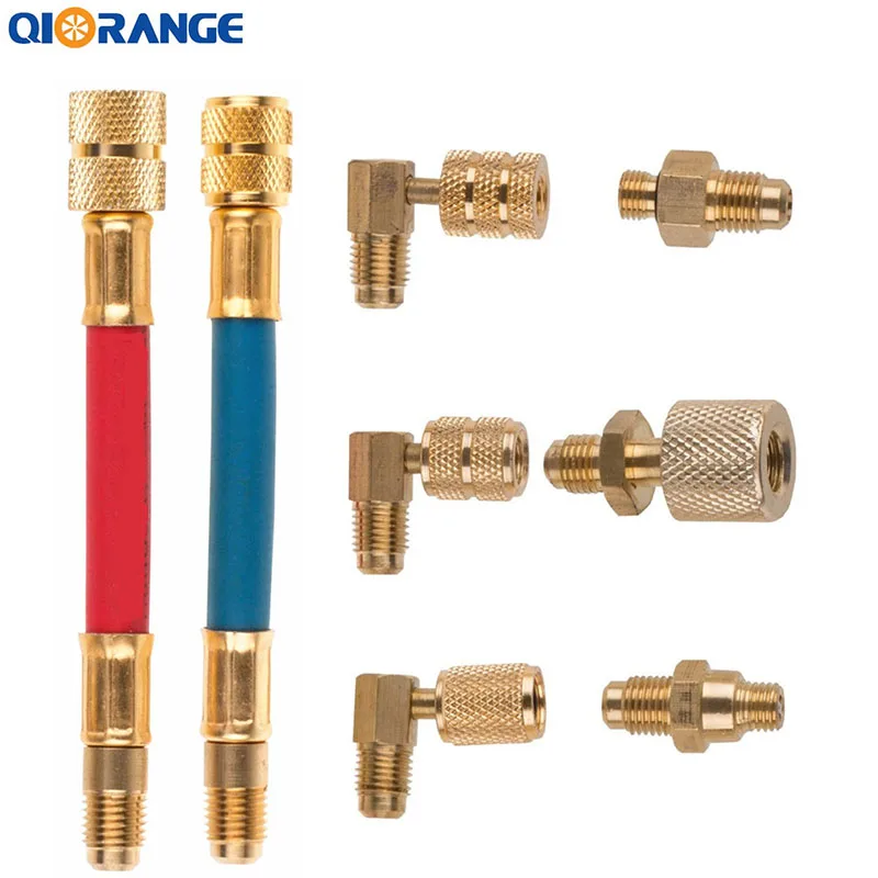 QIORANGE Car Auto AC Air Conditioner Refrigeration R134A R12 Converting