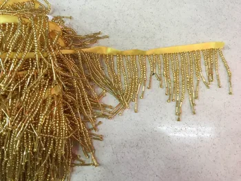 

fashionable beaded Fringe Ribbon Trim Fringe Tassel Lace Trim LJY-4194-2 for Clothing Decoration