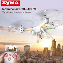 Новое поступление SYMA X8SW FPV RC Дрон Квадрокоптер с Wi-Fi камерой и 4G sd-картой один ключ Взлет/посадка(X8W обновление