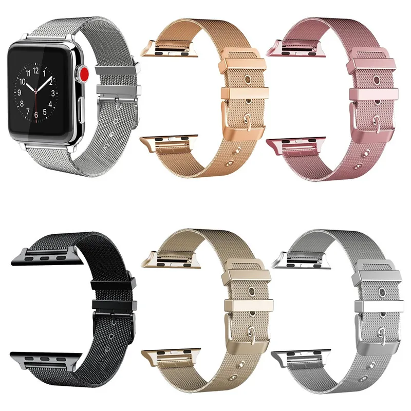 

Stainless Steel Metal Bracelet Loop Watch Strap for Apple Watch Band 40mm/44mm/42mm/38mm Watchbands for iWatch Series 5/4/3/2/1