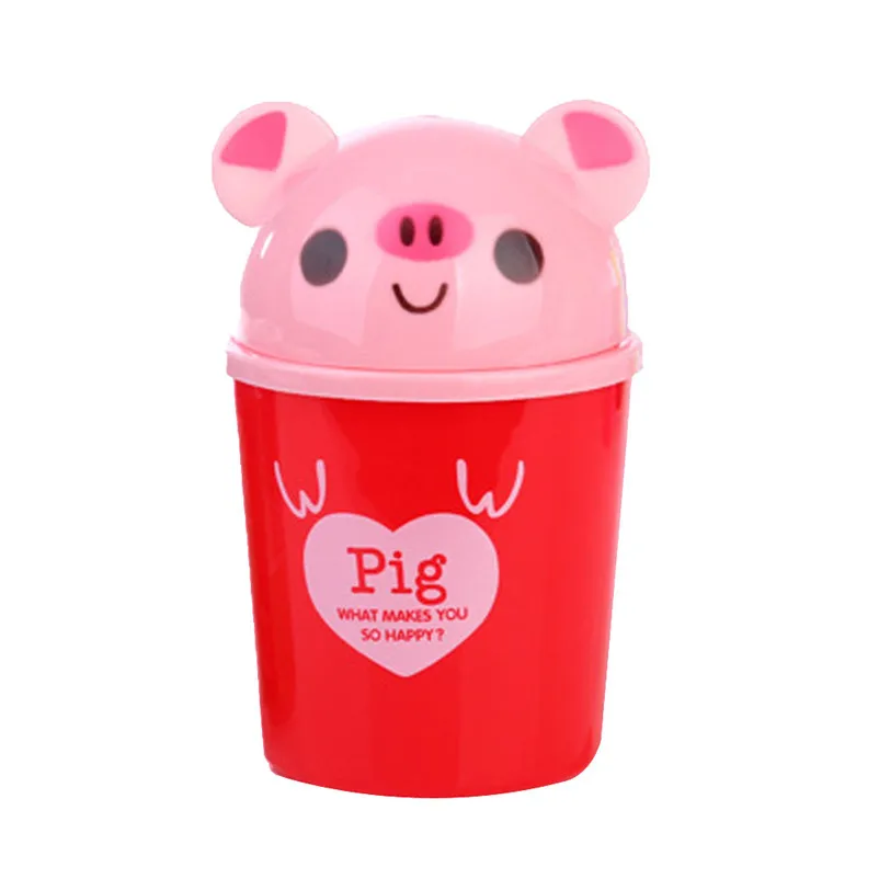 Interior Accessories Car Trash Trumpet Desktops Mini Creative Covered Kitchen Living Room trash can for the table N09  (1)