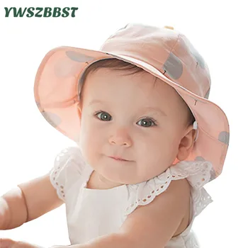 

New Balloon Print Cotton Baby Summer Hat Kids Girls Cap Sun Bucket Hats 0 to 3 years old Child Cap gorro