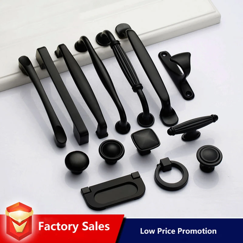 Door handle kitchen cabinet cupboard black plastic cabinet