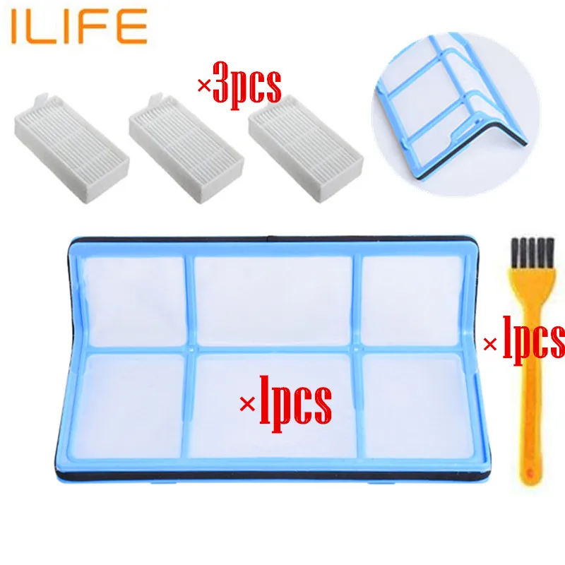 Оригинальный 1xPrimary фильтр + 3x эффективный Hepa для chuwi ilife v5 v5s V3 V3s pro V50 V55 x5 Запчасти