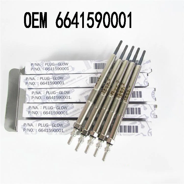 

OEM 6641590001 Engine start glow plug Glow Plug 5PC For Ssangyong Rodius/Stavic Kyron Rexton D27 2.0 2.7T