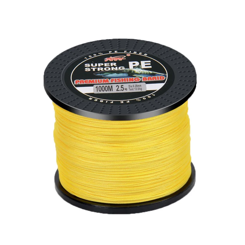 

Strong Fishing Line 300m 500m 1000m Multifilament Braid Line 100% PE Braided Line 4 Strands Fishing Wire Yellow