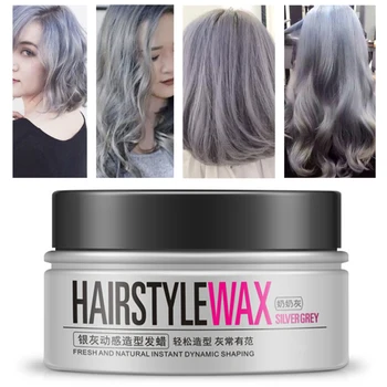 

Creative Mud Ash Easy Styling Dynamic Convenient Hair Dye Men Modeling Temporary Silver Women Color Gel Wax Gray Dynamic