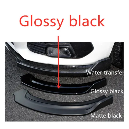 Для Ford Mondeo передний спойлер защита выхлопного отверстия переднего бампера для Mondeo набор бампер для тела Передняя Лопата перед губой - Цвет: glossy black