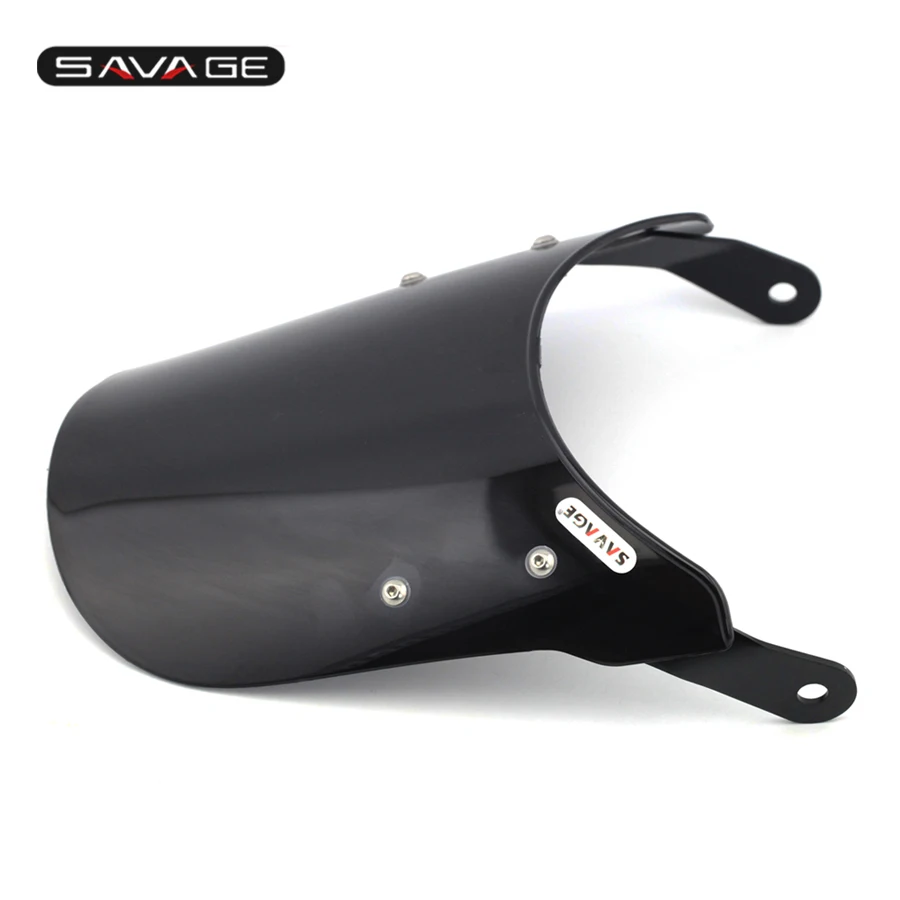 

Motorcycle Universal Windshield Windscreen Pare-brise Black For HONDA SUZUKI YAMAHA for 7" Round Headlights