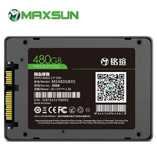 MAXSUN ssd 480 ГБ 2,5 дюйма ssd SATA III 3D NAND Flash TLC SMI 3 года гарантии ssd 480 ГБ Внутренние твердотельные накопители для портативных ПК