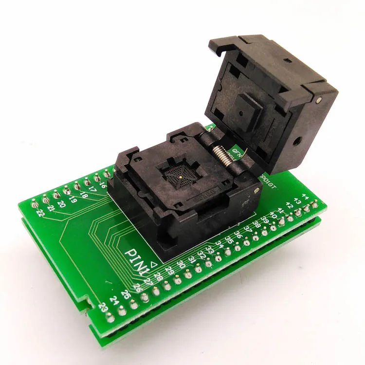 

QFN44 MLF44 WLCSP44 to DIP44 Double-Board Programming Socket IC550-0444-010-G Pitch 0.5mm IC Size 7X7mm Adapter SMT Test Socket