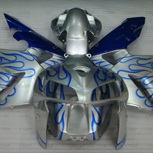 CBR 600 RR 2005-2006 корпусные детали для Honda CBR600RR 05 обтекателя Для Honda CBR600RR 06 синий серебристый пламенный пластиковый аэродинамический обтекатель