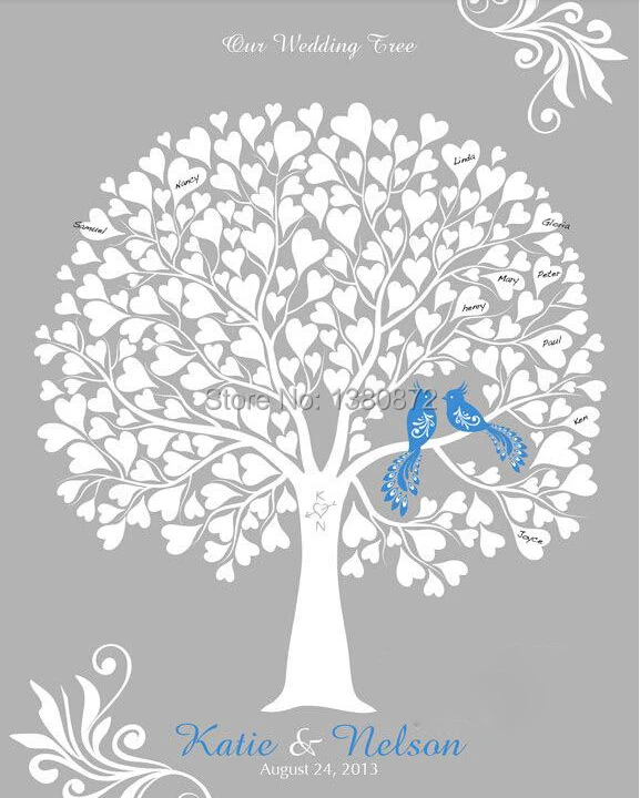 30 40cm guest signing signature wedding tree signing board love tree