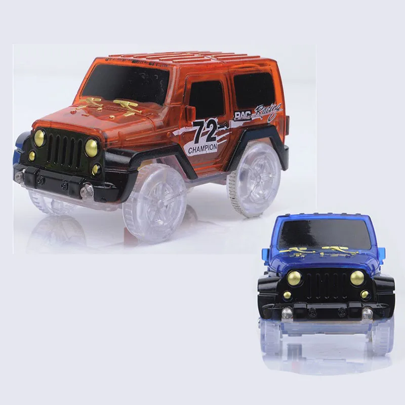 Flashing LED Track Slot Car Light Up Racing Cars Roller