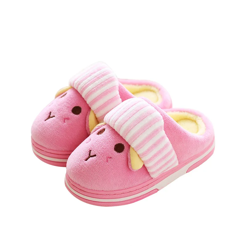 

Winter Children Cotton Slippers Kids Warm Cartoon Rabbit Home Furnishing Shoes Cute Girls Baby Boys Indoor Antiskid Slipper