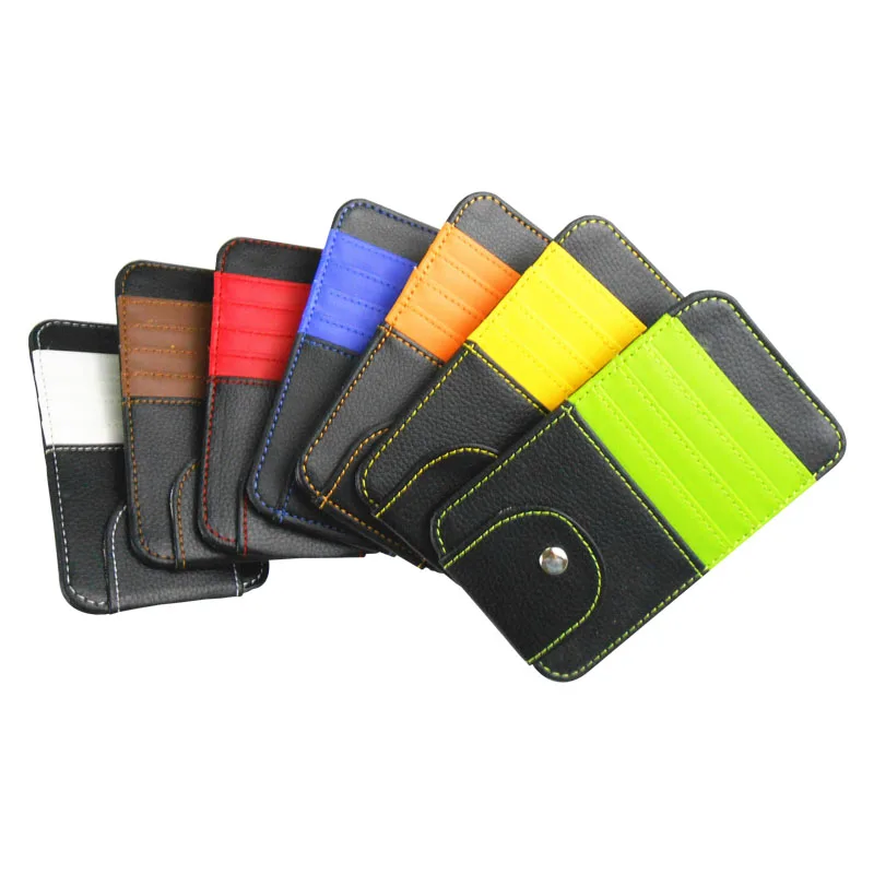 

Car Auto Sun Visor Bank Business Card Glasses Holder Frame Folder Case Storage Bag PU Leather Accessirues