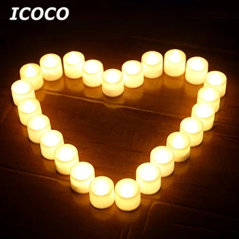 

ICOCO 1pc Romantic Multi-color LED Flameless Candle Light Battery Powered Light for Birthday Dating Party Decor Wholesale Sale