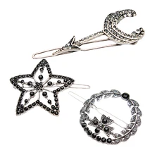 Высокое качество сплав Геометрия Ретро пентаграмма Круглый Стрелка Шпилька Клип коготь волос Современный стильный заколка для волос для Для женщин