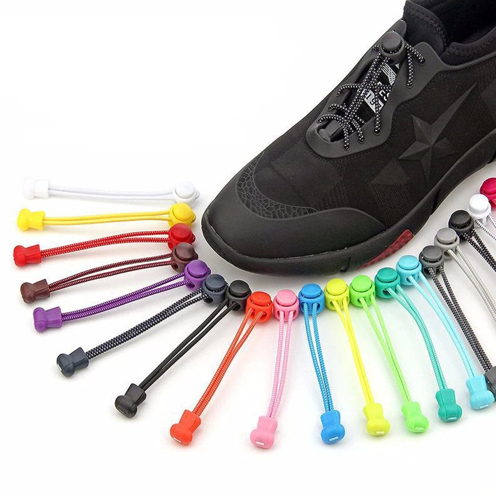 

1Pc Shoelaces Lazy No Tie Locking Round Shoe Laces Elastic Shoelace Sneakers Shoe Laces for Boys&Girls Quick Locking Shoelaces