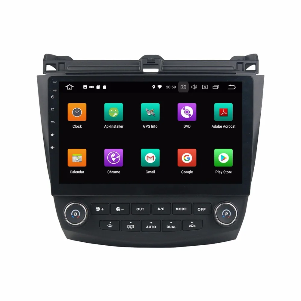 Top 10.1" Octa Core Android 9.0 8 core 64G ROM 4Gb RAM Car DVD Player for Honda ACCORD 7 2003-2007 GPS Radio stereo auto navigation 1