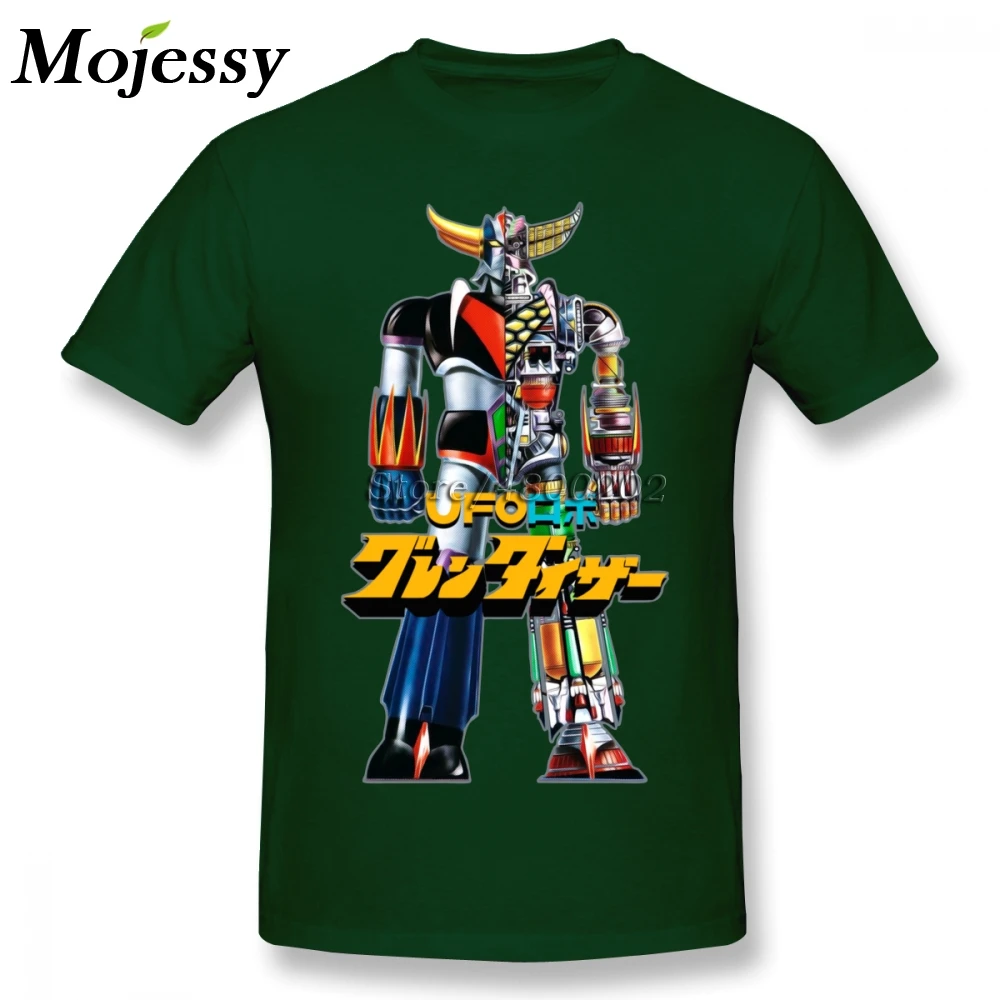 Mazinger Z UFO робот Grendizer футболка для мужчин плюс размер 5XL командный Топ - Цвет: Forest Green