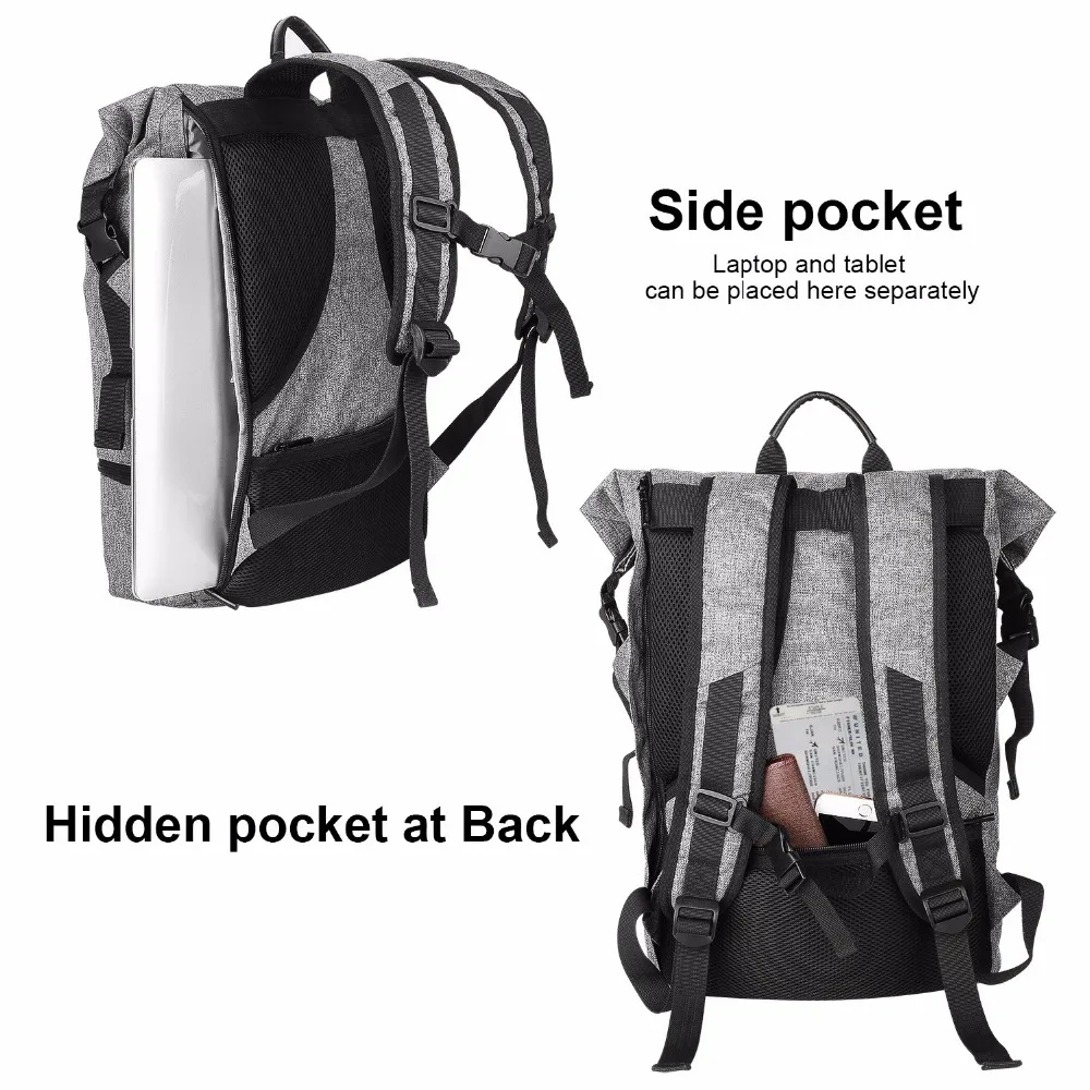 Рюкзак для путешествий, водонепроницаемая Противоугонная сумка для ноутбука, легкий рюкзак для мужчин и женщин