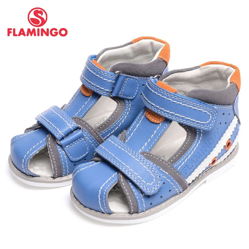 

FLAMINGO 2016 new arrival summer kids shoes fashion high quality 100% genuine leather children sandals for boy XS5812