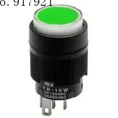 

[ZOB] Japan nkk reset button switch YB-15WCKW01 illuminated circular YB-16WCK waterproof button switch --5PCS/LOT