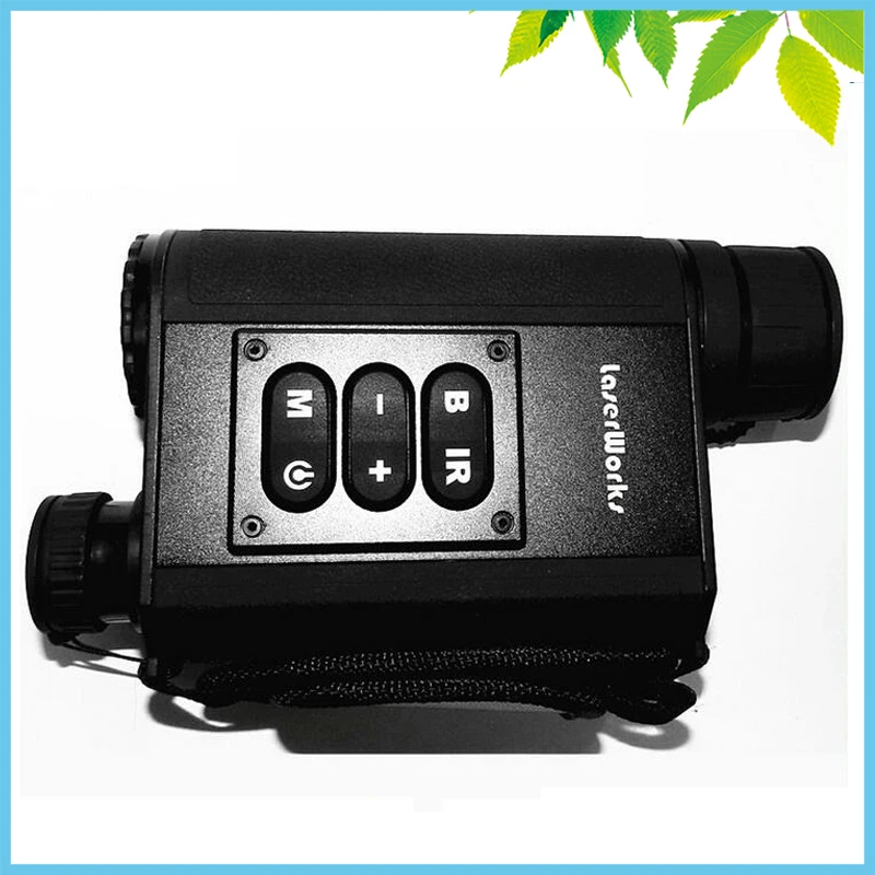 500m Black Digital IR Night Vision Laser Rangefinders Scope Compass Atmospheric Temperature