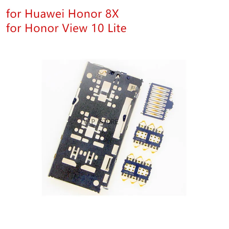 

for Huawei Honor 8X/ View 10Lite Card Reader SIM SD Card Slot Connector Socket Holder Tray Reader Replacement Repair Spare Parts