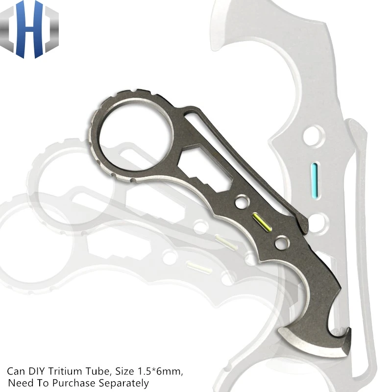 Multi-function Titanium Alloy Tool Portable Outdoor Open Bottle Opener To Break The Window To Survive Self-defense EDC