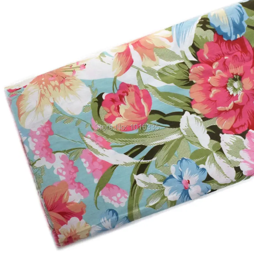 

Hot Sale Red Blue Big roses flowers 100% cotton fabric ,Width 1.6 meters wholesale poplin fabric for kids clothing