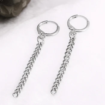 E0408 Punk Style Tassel Earrings For Men Women Korea BTS JIMIN Stud Earrings Statement Jewelry Exquisite