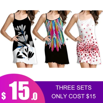 

Yusao Women Nightgown for Women Sexy Nightgowns Mini Floral Printing Nightdress Sleep Dress for Women Sleepwear Nightwear