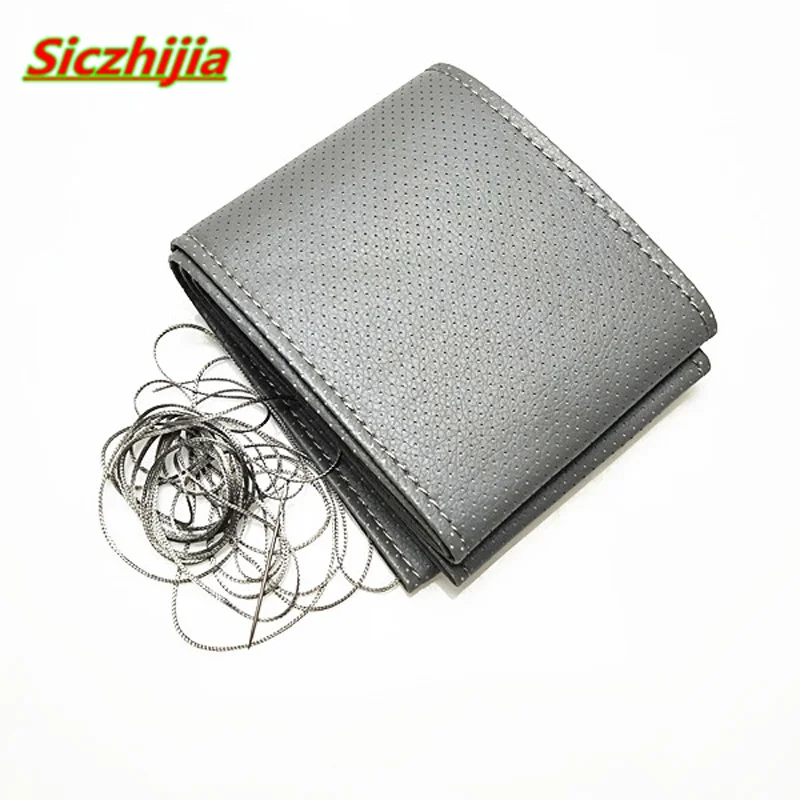 

Car leather hand sewing steering wheel cover for Geely Vision SC7 MK CK Cross Gleagle SC7 Englon SC3 SC5 SC6