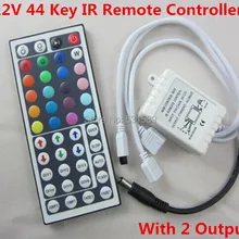 50 шт. 12 в 44 Ключ ИК пульт дистанционного управления для RGB 5050 Светодиодный свет полосы два выхода